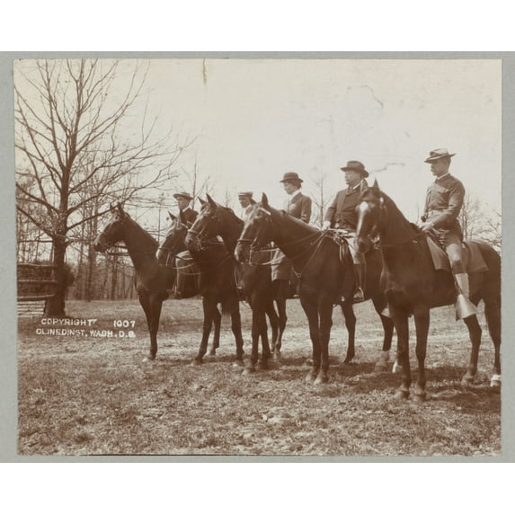 Print: Pres. Roosevelt And Party, 1907