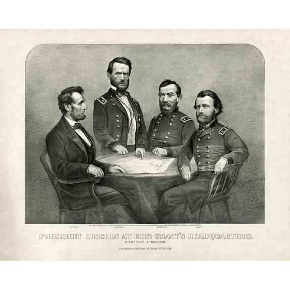 Print: President Lincoln At Genl. Grant's Headquarters, 1865