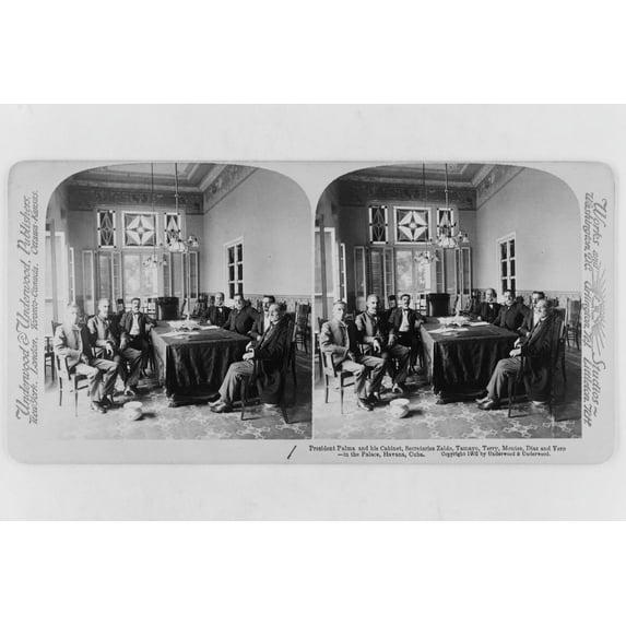 Print: President Palma And His Cabinet, Secretaries Zaldo, Tamayo, Terry