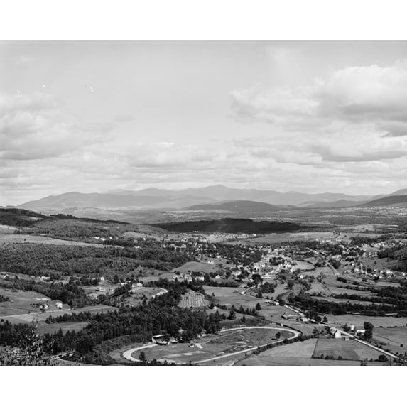 Print: Presidential Range From Kilburn Crags, Littleton, White Mountains