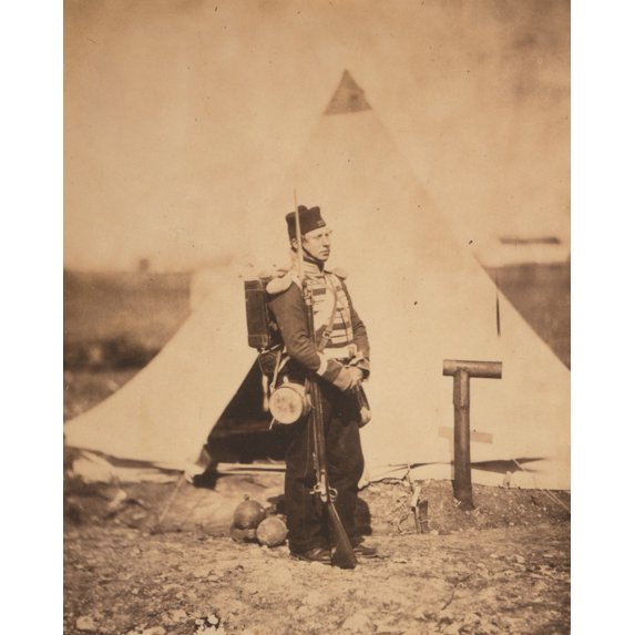 Print: Private In Full Marching Order, 1855