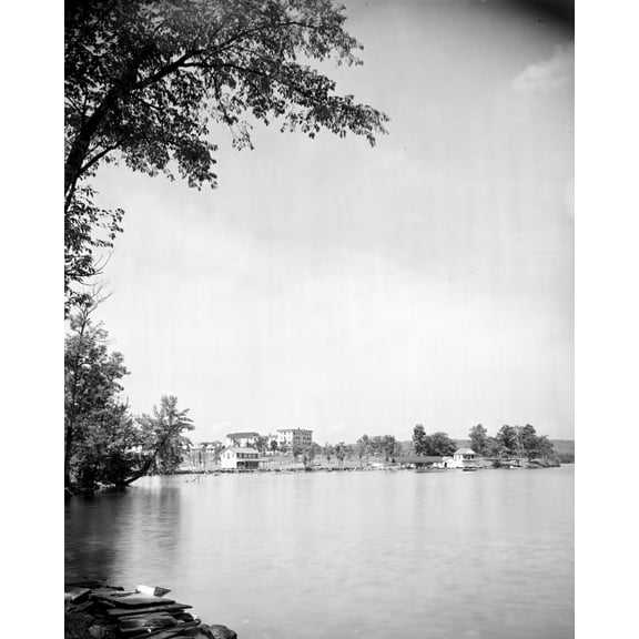 Print: Prospect House, Lake Bomoseen, Vt., circa 1900