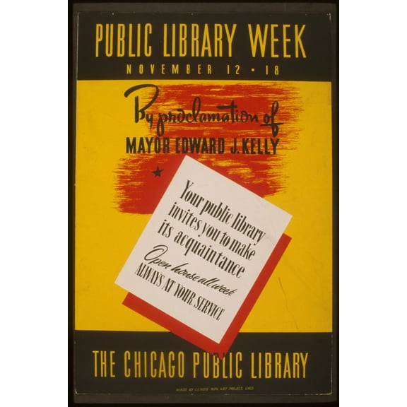 Print: Public Library Week--November 12 - 18 Your Public Library Invites