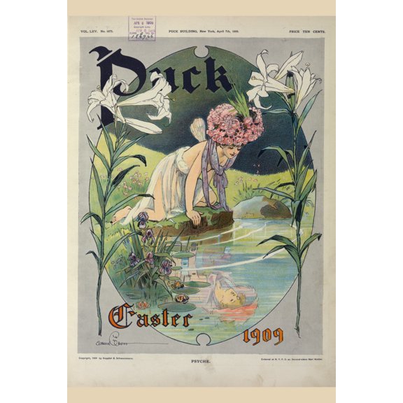 Print: Puck Easter 1909 - Psyche, 1909