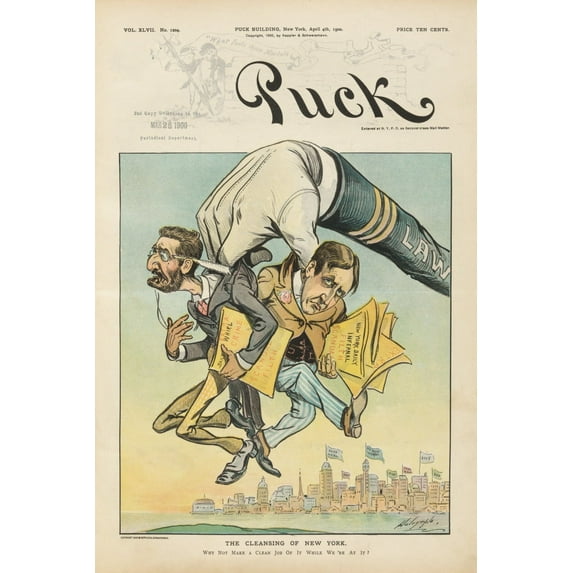Print: Puck Magazine, The Cleansing Of New York, 1900