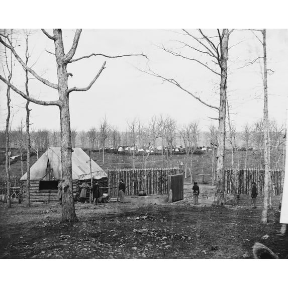 Print: Rappahannock Station, Va. Sutler's Hut And Stockade Of 50th New