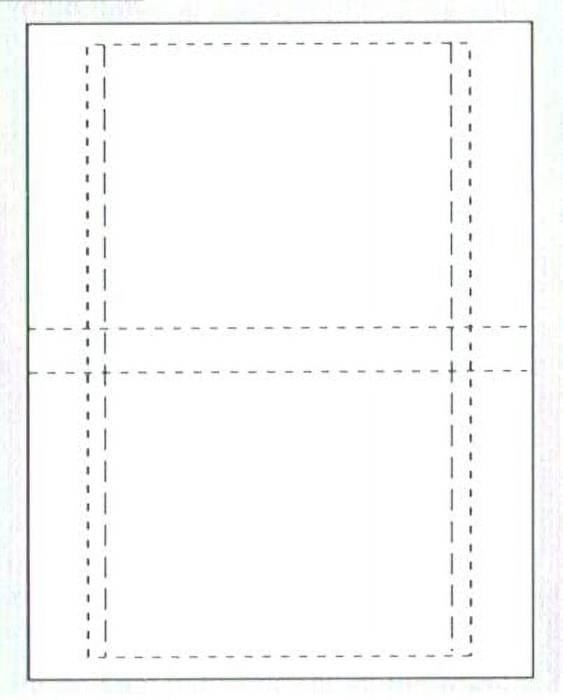 Print-Ready 1-UP CD Sleeves (5"x 5" Finished) on 8.5"x11" White Cover-500 Sheets