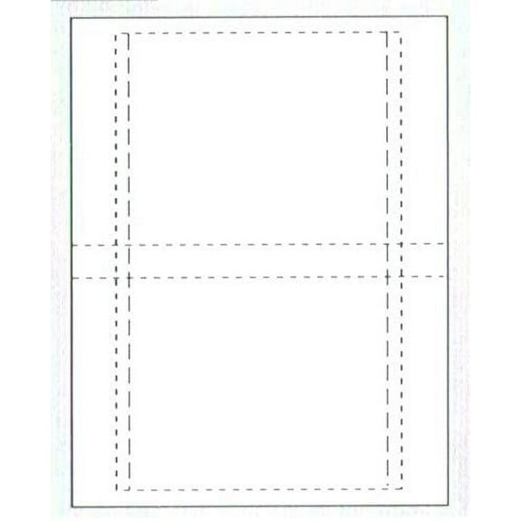 Print-Ready 1-UP CD Sleeves (5"x 5" Finished) on 8.5"x11" White Cover-500 Sheets