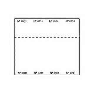 Print-Ready Blank Raffle Ticket Sheets, 8-1/2" x 11", 4 Tickets Per Sheet, Perfed Stubs and Consec Numbers, Ticket Size: 2-3/4" x 8-1/2" on White 67-lb Vellum - 250 Sheets (1,000 Tickets