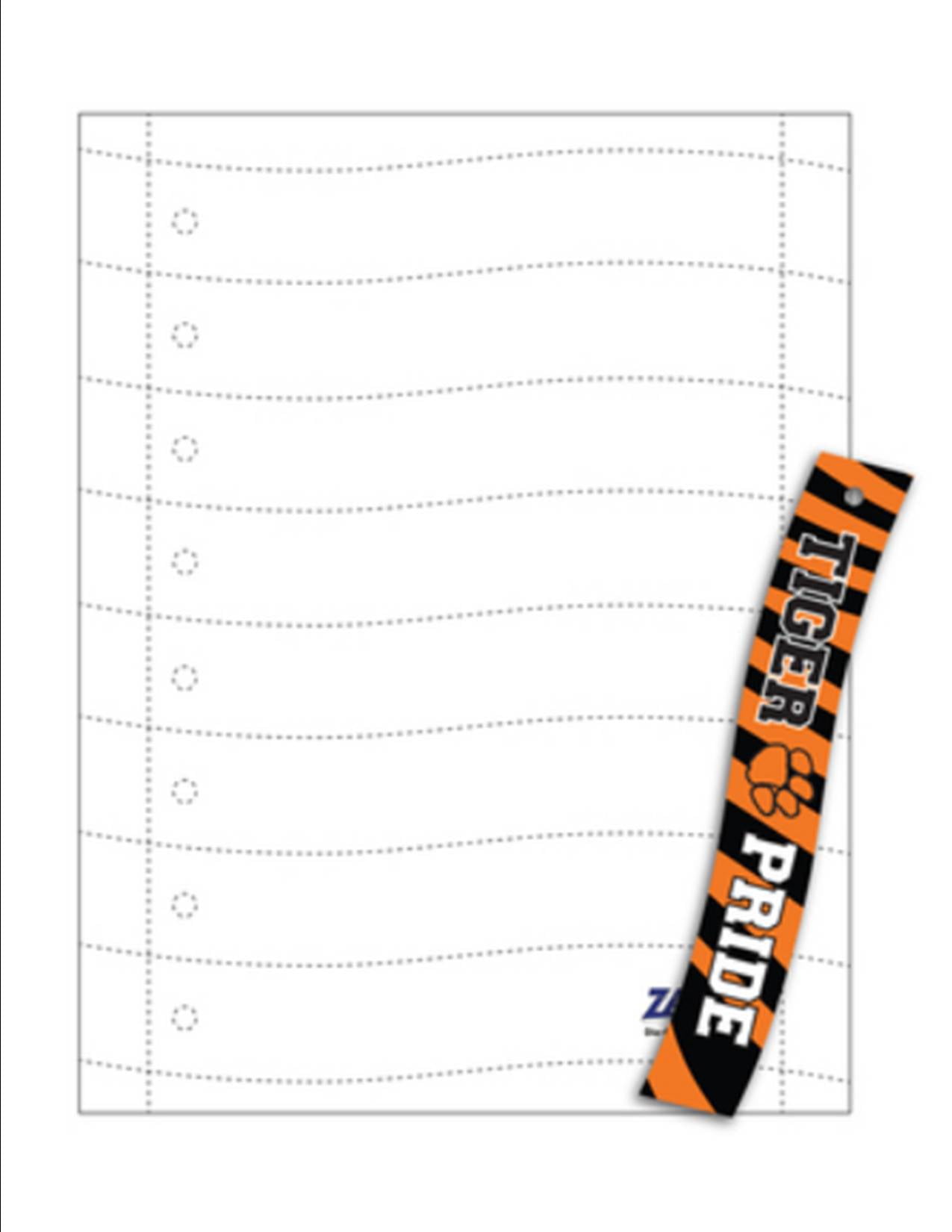Print-Ready Bookmarks (No-Tear Waterproof), 1-1/4" x 7", 8-UP on 8-1/2" x 11" White Synthetic 8-Mil Paper - 25 Sheets (200 Bookmarks)