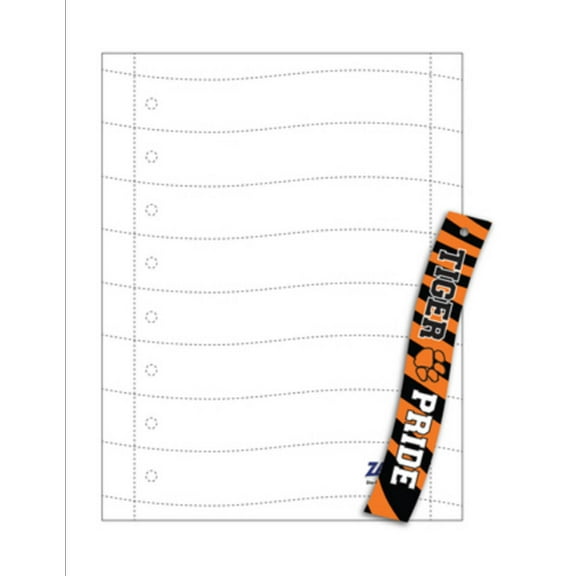 Print-Ready Bookmarks (No-Tear Waterproof), 1-1/4" x 7", 8-UP on 8-1/2" x 11" White Synthetic 8-Mil Paper - 25 Sheets (200 Bookmarks)
