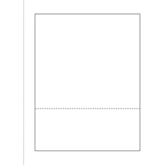 Print-Ready Business Form, 8-1/2" x 11", with Perforated Removable Bottom Section, 3-1/2" x 8-1/2", White 67lb Vellum Paper - 250 Sheets$$Office