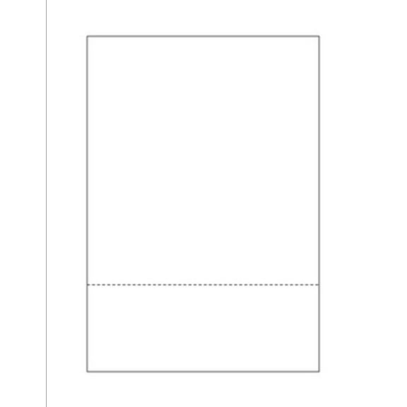 Print-Ready Business Form, 8-1/2" x 14", with Single-Perfed Removable Bottom Section, 3" x 8-1/2", White 24lb Bond Paper - 500 Sheets