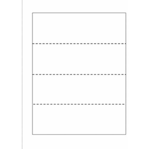 Print-Ready Business Forms (8-1/2" x 11"), Triple-Perforated for Separations, on White 67lb Vellum Paper - 250 Sheets (Forms)$$Office