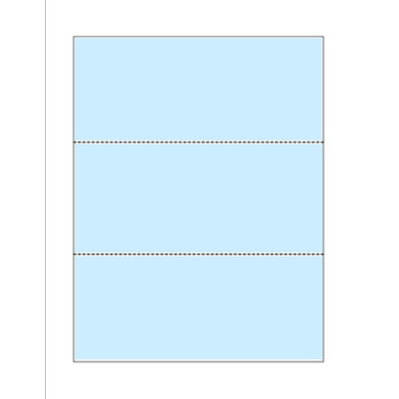 Print-Ready Business Forms (8.5"x11") Dbl Micro-Perfs, Blue 67lb Vellum-250 Shts