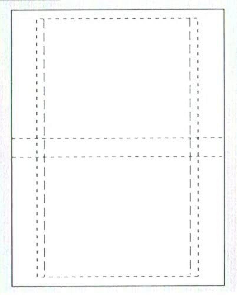 Print-Ready CD Back Liner, 2-UP, Perfed on 8.5"x11" White Vlm Paper - 100 Sheets