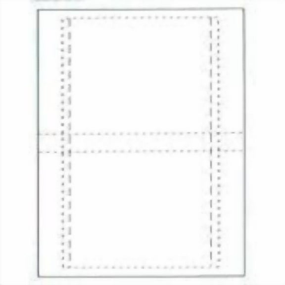 Print-Ready CD Back Liner (5-3/8" x 4-5/8"), 2-UP, Perfed for Separation on 8-1/2" x 11" White 65lb Cover Paper - 100 Sheets (Liners)