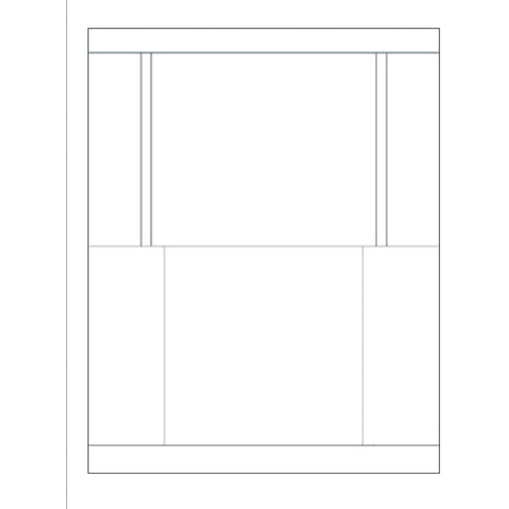 Print-Ready CD Liner & Insert, 2 Parts, Di-Cut on 8.5"x11" Wh Cvr Paper-250 Shts