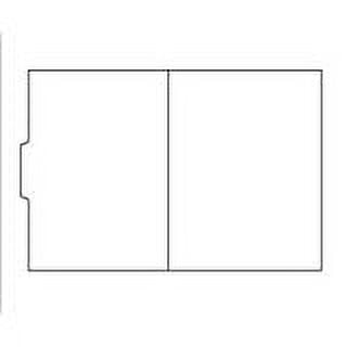 Print-Ready Center-Tab File Folder (8-1/2" x 12"), 1-UP, Die-Cut on 12" x 18" White 100lb Futura Laser Paper - 100 Sheets (Folders)