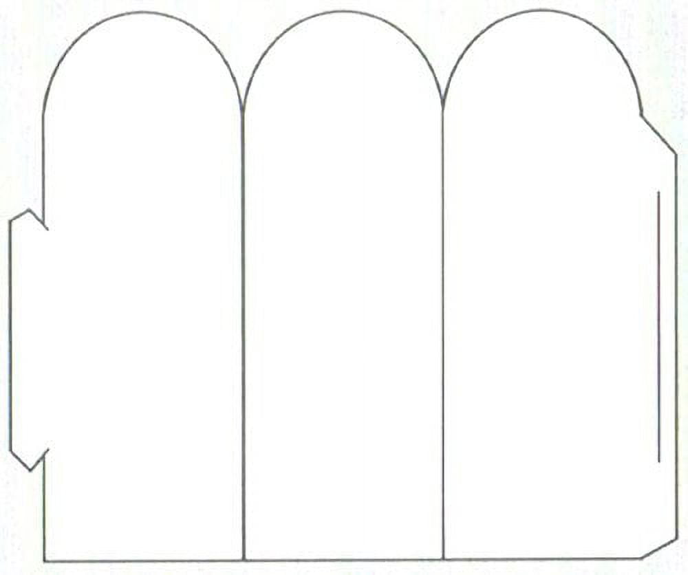 PrintReady DieCut Table Tent, TriFold w Arch (31/4" x 71/2"), on 7