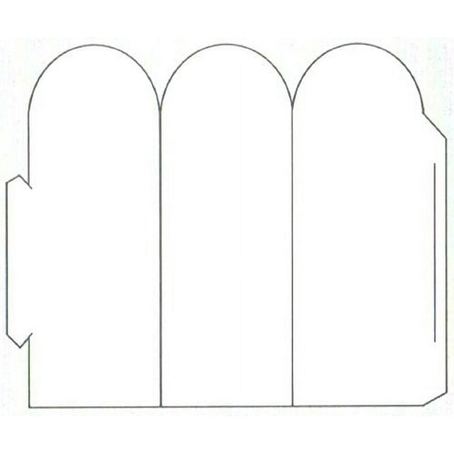 PrintReady DieCut Table Tent, TriFold w Arch (31/4" x 71/2"), on 7