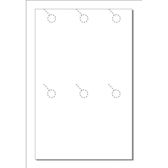 Print-Ready Door Hanger (3-2/3" x 8-1/2"), 6-UP on 17" x 11" White 67lb Vellum Paper - 250 Sheets (1500 Hangers)