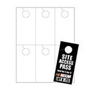 Print-Ready Door Hangers (No-Tear Waterproof), 2-3/4" x 5-1/2", 6-UP on 8-1/4" x 11" White Synthetic 10-Mil Paper - 250 Sheets (1500 Hangers)