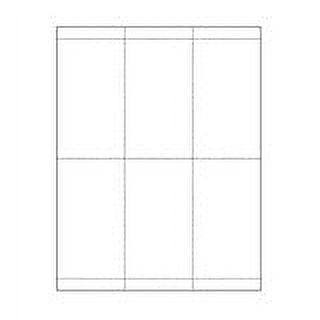 Print-Ready Index Cards (2-5/6" x 5"), 6-UP, Perfed for Separation on 8-1/2" x 11" White 65lb Cover Paper - 100 Sheets (600 Index Cards)