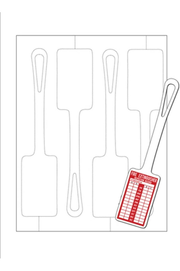 Print-Ready Luggage Tag (No-Tear Waterproof), 9-3/8" x 2", 4-UP on 8-1/2" x 11" White Synthetic 5-Mil Paper - 25 Sheets (100 Tags)