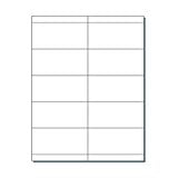 Print-Ready Name Badge Inserts (2" x 4-1/4"), 10-UP, Perfed for Separation on 8-1/2" x 11" White 65lb Cover Paper - 250 Sheets (2500 Inserts)
