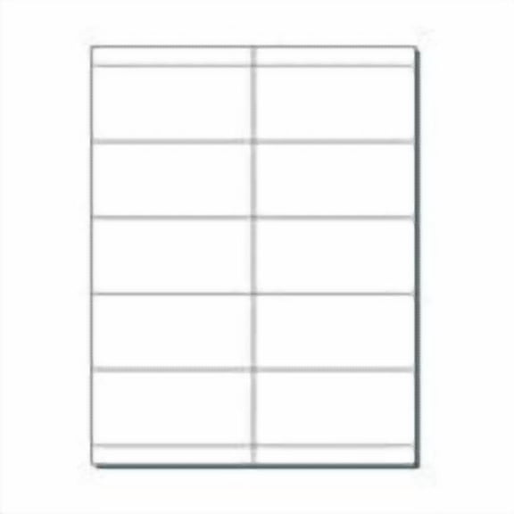 Print-Ready Name Badge Inserts (2" x 4-1/4"), 10-UP, Perfed for Separation on 8-1/2" x 11" White 67lb Vellum Paper - 250 Sheets (2500 Inserts)