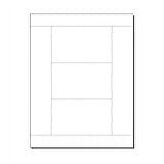 Print-Ready Note / Index Cards (3" x 5"), 3-UP, Perfed for Separation on 8-1/2" x 11" White 65lb Cover Paper - 250 Sheets (750 Cards)