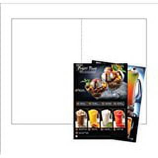 Print-Ready Perfed Card (No-Tear Waterproof), 5-1/2" x 8-1/2", 2-UP on 8-1/2" x 11" White Synthetic 8-Mil Paper - 25 Sheets (50 Cards)