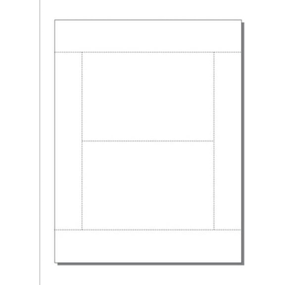 Print-Ready Post Card (6"x 4") 2-UP Perfed on 8.5" x 11" White Cover- 250 Sheets