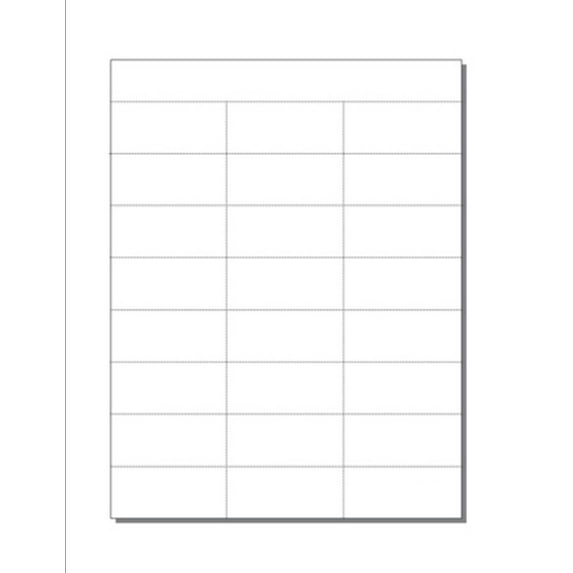 Print-Ready Shelf Tags - 1-1/4" x 2-13/16", 24-UP on 8-1/2" x 11" White 67-lb Vellum, Microperfed for Separation - 250 Sheets