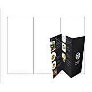 Print-Ready Tri-Fold Brochure (No-Tear Waterproof), 5-2/3" x 11 (folded), 1-UP on 12" x 18" White Synthetic 10-Mil Paper - 25 Sheets