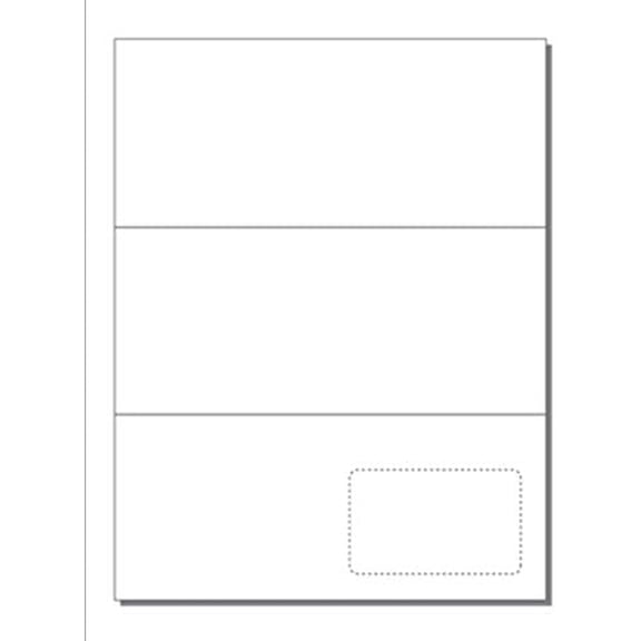 Print-Ready Tri-Fold Mailer with Removable Single Club Card (3-3/8" x 2-1/8"), 1-UP on 8-1/2" x 11" White 65lb Astrobrights Cover - 250 Mailer Sheets$$Office