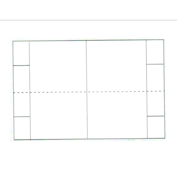 Print-Ready Tri-Fold Table Tent (4-1/4" x 5" folded), 2-UP, Perforated for Separation on 8-1/2" x 14" White 67lb Vellum Paper - 250 Sheets (500 Table Tents)