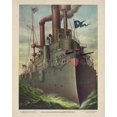 thumbnail image 1 of Print: Rear Admiral Dewey's Flagship Olympia, 1898, 1 of 1
