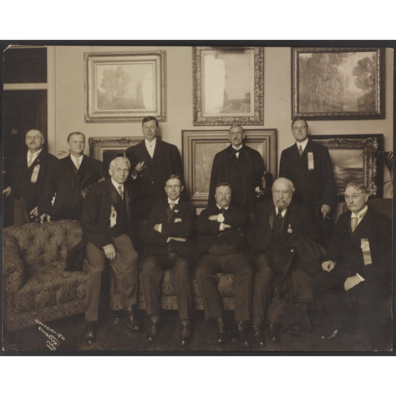 Print: Reception Committee And Theodore Roosevelt, 1910