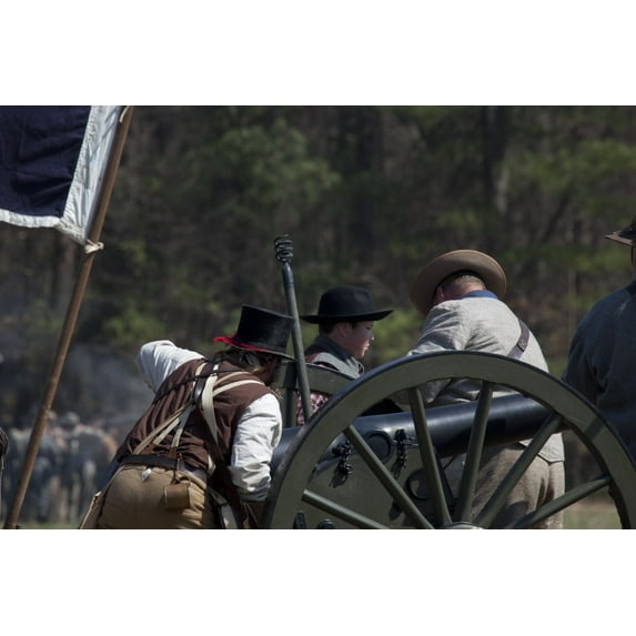 Print: Reenactment Of Civil War Siege Of April 1862, Bridgeport, Alabama