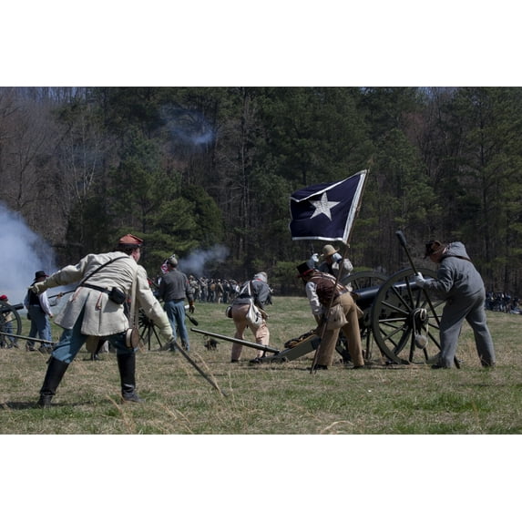 Print: Reenactment Of Civil War Siege Of April 1862, Bridgeport, Alabama