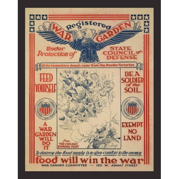 Print: Registered War Garden Under Protection Of State Council Of Defense