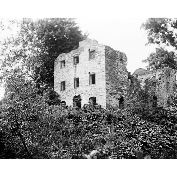 Print: Remains Of Old Mill On Potomac River, circa 1918-1920