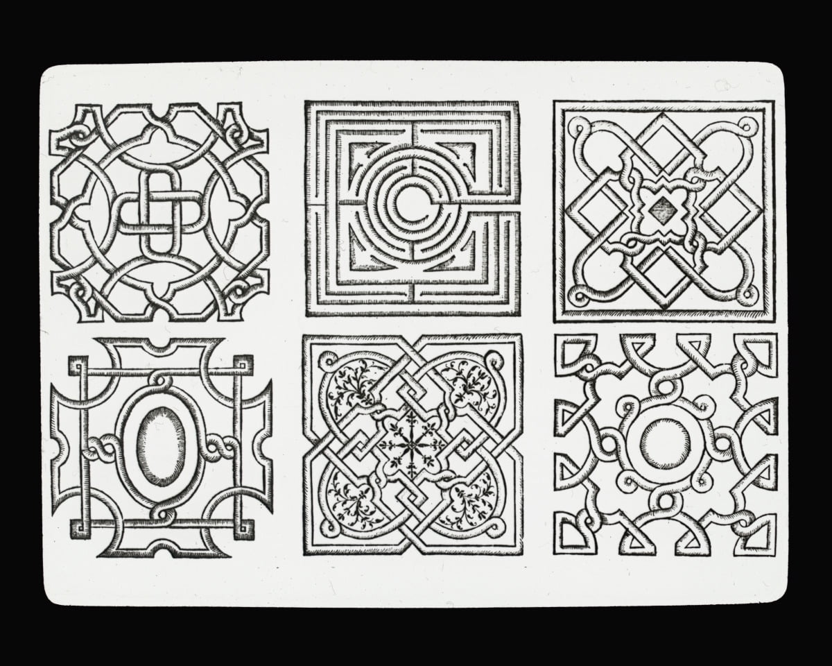 Print: Reproduction Of Print Showing Labyrinth Designs, circa 1915 ...