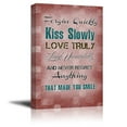thumbnail image 1 of Print Retro Style Quote Forgive Quickly Kiss Slowly Love Truly Laugh Uncontrollably and Never Regret Anything That Made You Smile - Canvas Art Wall Decor - 32" x 48", 1 of 4