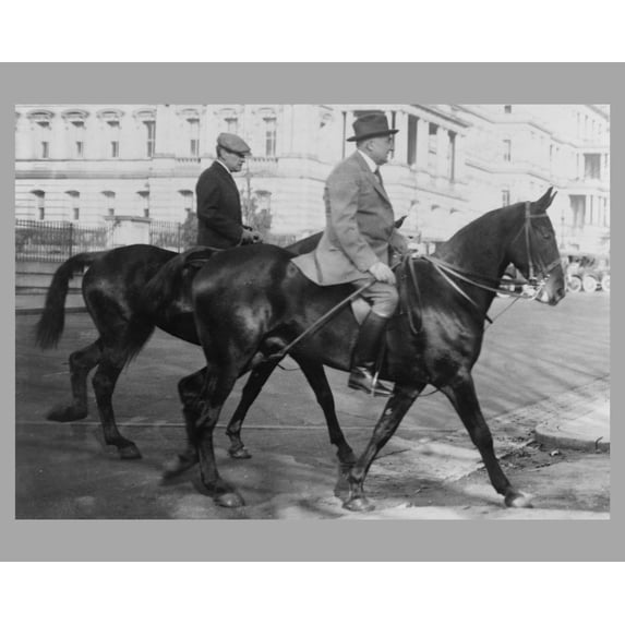 Print: Returning From A Morning Ride With Secty. George Christian, 1921