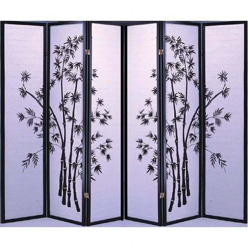 Print Room Divider Black 6 Panel
