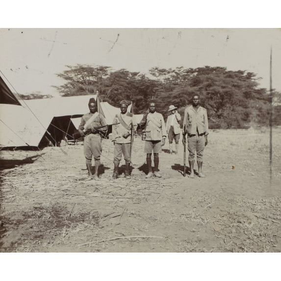 Print: Roosevelt's And Kermit's, Four Gun Bearers, 1910