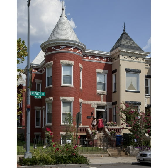 Print: Row Houses, 1700 Block Of First St., NW, Washington, D.C., 2010